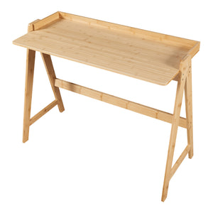 Biurko bambusowe Härryda 107x47x81 cm naturalne [en.casa]
