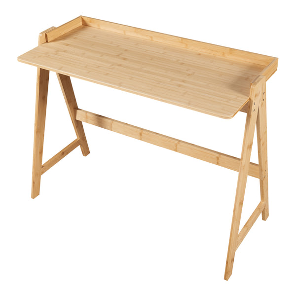Biurko bambusowe Härryda 107x47x81 cm naturalne [en.casa]