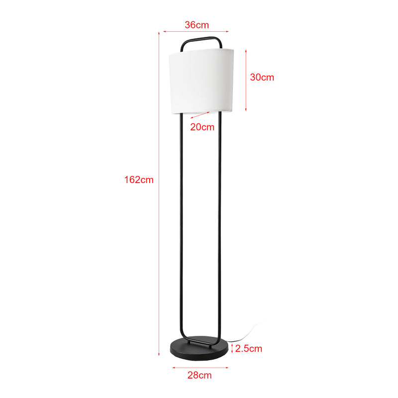 Szkic wymiarowy Lampa podłogowa Meløy Czarny/Biały [lux.pro]