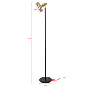 Lampa podłogowa Namsos metal czarna/złota [lux.pro]