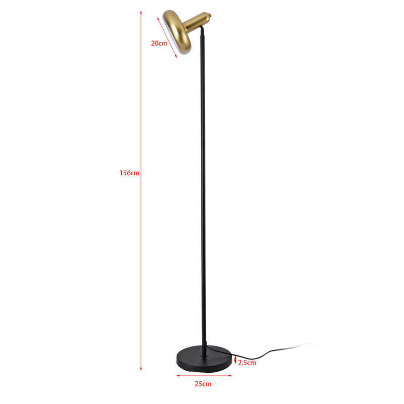Szkic wymiarowy Lampa podłogowa Namsos metal czarna/złota [lux.pro]