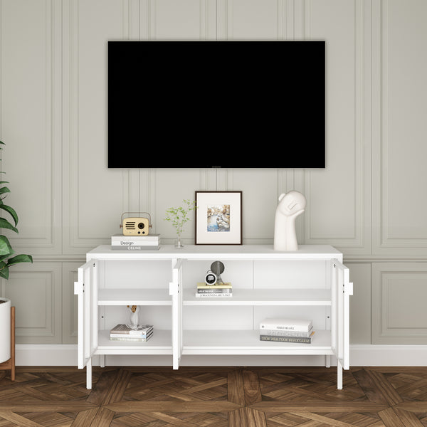 Szafka RTV Castelli 114 x 40 x 60 cm stal [en.casa]