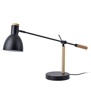 Lampa stołowa Watford czarny / kolory drewna [lux.pro]