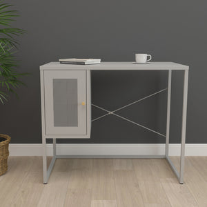 Biurko stalowe Sund 75x100x50 cm szare [en.casa]
