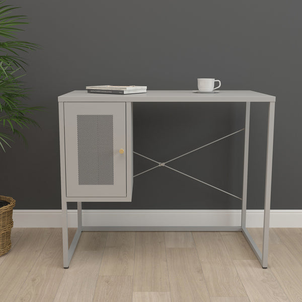 Biurko stalowe Sund 75x100x50 cm szare [en.casa]
