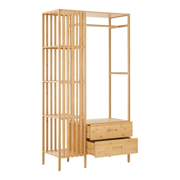 Stojak na ubrania Varanger 185x100x45 cm bambus [en.casa]