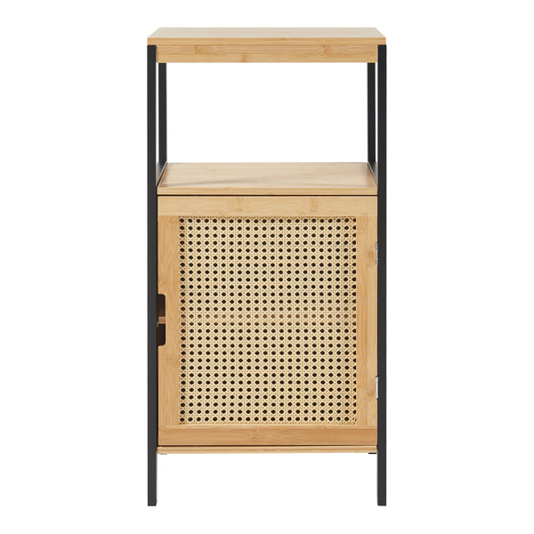 Szafka łazienkowa Tervola 80x40x35cm bambus czarny [en.casa]