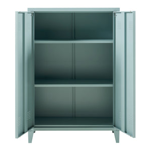 Szafka metalowa Oripää 110x75x33 cm szaroniebieska [en.casa]
