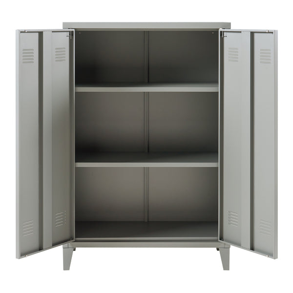 Metalowa szafka Oripää 110x75x33 cm ciemnoszara [en.casa]