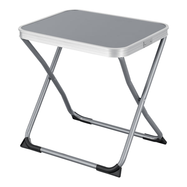 Stołek kempingowy i stolik 2 w 1 Barete 47x47x37 cm Szary [en.casa]