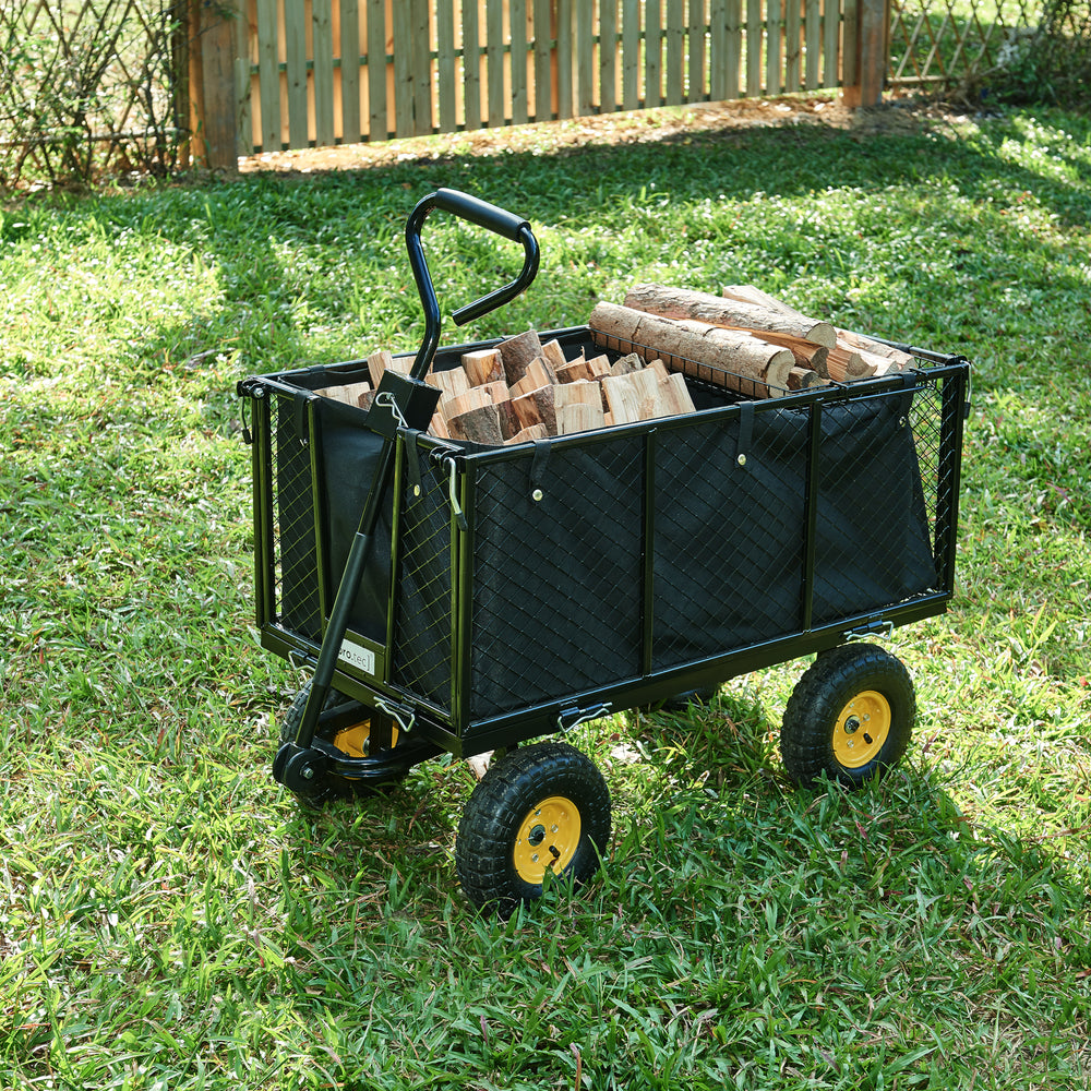 Wózek ręczny Corropoli 112x51 cm maks. 550 kg czarny/żółty [pro.tec]
