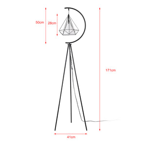 Lampa podłogowa Austell 171cm czarny/biały [lux.pro]