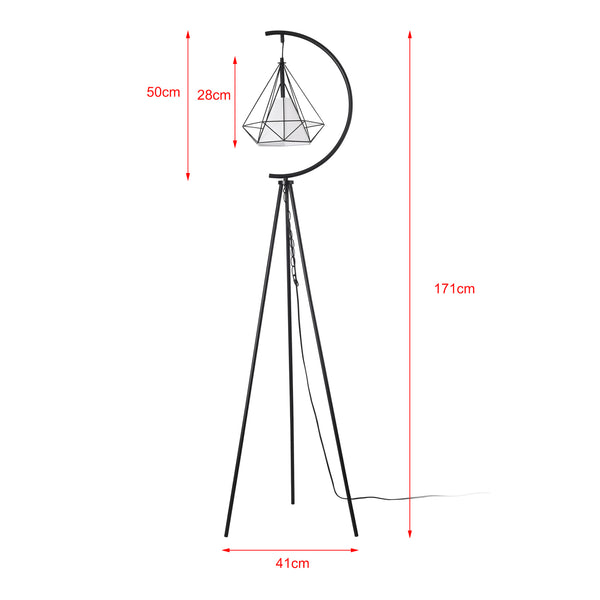Lampa podłogowa Austell 171cm czarny/biały [lux.pro]