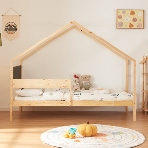 Łóżko domowe Sodankylä z wysuwanym łóżkiem i 2 materacami 90x200cm [en.casa]