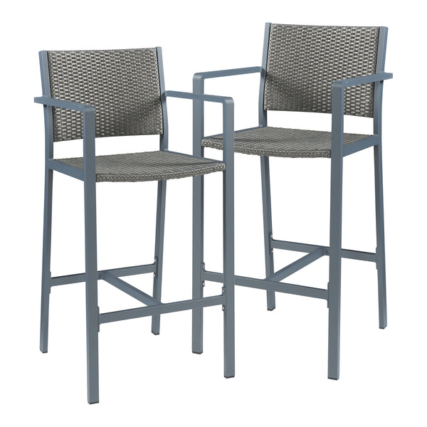 3-częściowy aluminiowy zestaw stolików barowych Avise [casa.pro]