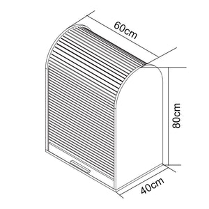 Szafka roletowa Kavlinge 80x60x40 cm bambus/szary [en.casa]