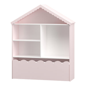 Półka dziecięca Vestnes 114x91x30 cm Cotton Candy/Biała [en.casa]