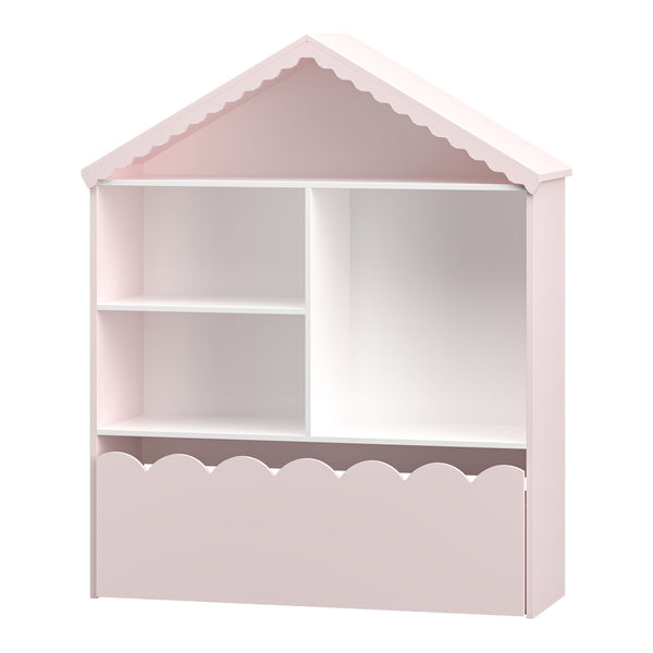 Półka dziecięca Vestnes 114x91x30 cm Cotton Candy/Biała [en.casa]