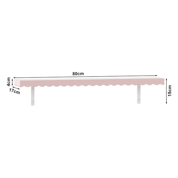 Półka ścienna dla dzieci zestaw 2 Vestnes 80x17x4 cm Cotton Candy [en.casa]
