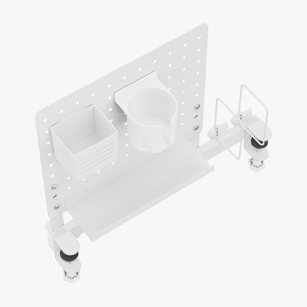 Organizer na biurko Sauda 50x50 cm stalowy biały [en.casa]
