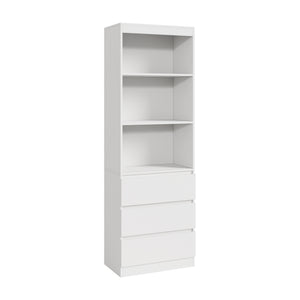 Regał Les z 3 szufladami 180x60x35 cm Biały [en.casa]
