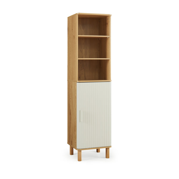 Szafka wysoka Ferrersp 160x42x35 cm dąb/kolory piaskowe [en.casa]