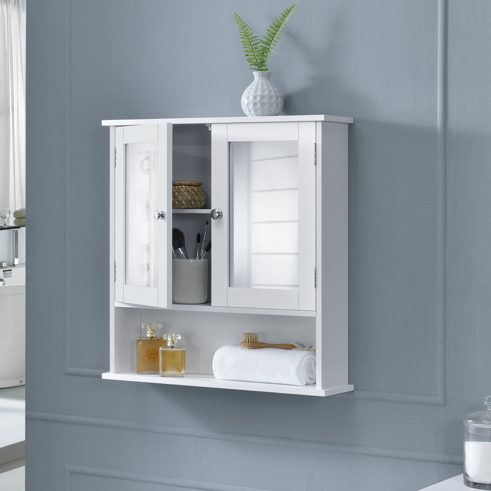 Szafka łazienkowa Locust 58x56x13 cm biała [en.casa] - premiumXL