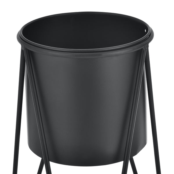 Stojak na rośliny Hedera zestaw 2 z czarnego metalu [en.casa]