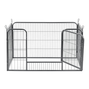 Wybieg dla szczeniąt 125x85x70 cm stalowy srebrny pro.tec