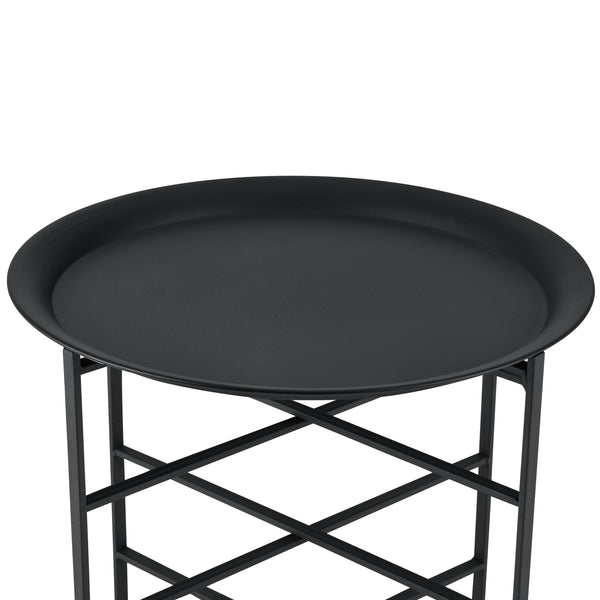 Stolik boczny Wiltz 40x40x53 cm metal czarny en.casa