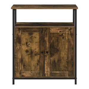 Stolik boczny Aremark 79x60x30cm z szafkami Kolor ciemnego drewna [en.casa]
