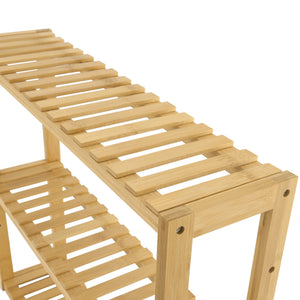 Półka bambusowa Örnsköldsvik 60x15x54cm naturalne drewno [en.casa]