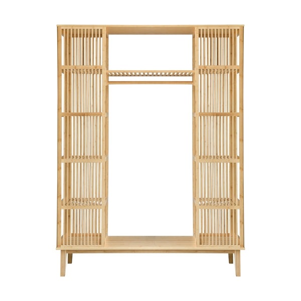 Bambusowy wieszak na ubrania Hudiksvall 185x140x45cm [en.casa]