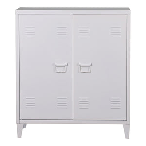 Szafka metalowa Oripää 90x80x33 cm biała [en.casa]