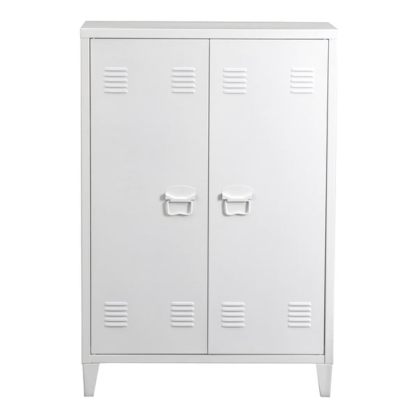 Szafka metalowa Oripää 110x75x33 cm biała [en.casa]