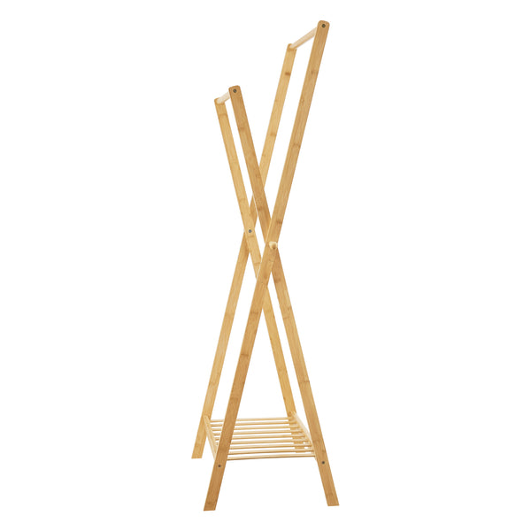 Wieszak na płaszcze Keitele 150 x 60 x 42 cm naturalny bambus [en.casa]