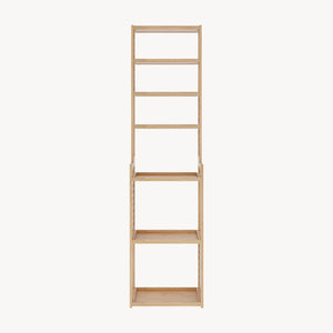 Półka stojąca Forssa 165 x 42 x 28 cm naturalny bambus [en.casa]