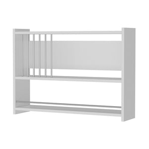 Półka ścienna Helsingør z 3 półkami biała [en.casa]