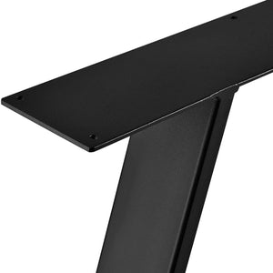 Rama stołu Lyngby zestaw 2 stalowych 72x55cm czarny [en.casa]