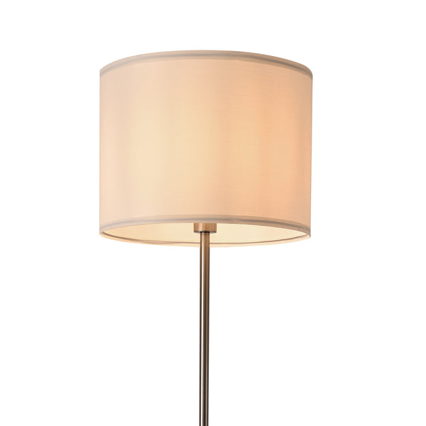 Tamworth lampa podłogowa E27 srebrna tekstylna [lux.pro]