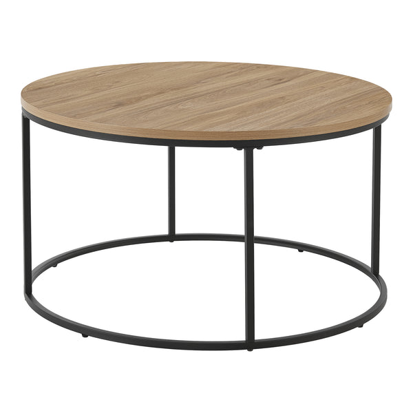 Stolik kawowy Kuhmoinen 45xØ80 cm czarny [en.casa]