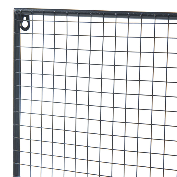 Kratka ścienna Westre 70x60x11cm metalowa czarna [en.casa]