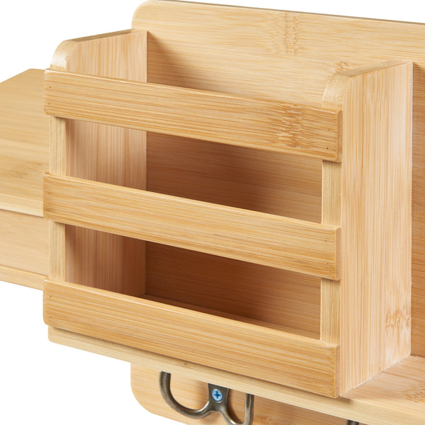 Półka ścienna Giske 33x8x22 cm bambus [en.casa]