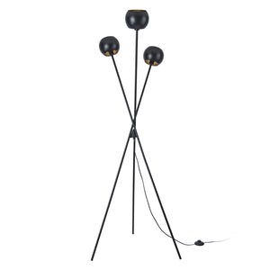 Lampa podłogowa Nykvarn 3-light metal czarna [lux.pro]
