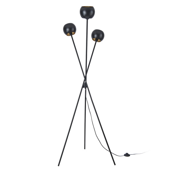 Lampa podłogowa Nykvarn 3-light metal czarna [lux.pro]