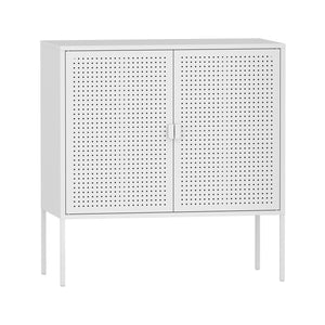 Sideboard Castelli 82,5 x 80 x 40 cm Biały Stal [en.casa]