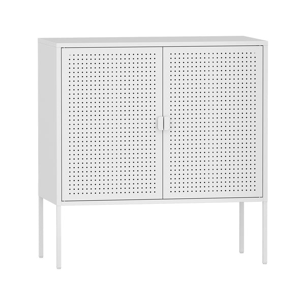 Sideboard Castelli 82,5 x 80 x 40 cm Biały Stal [en.casa]