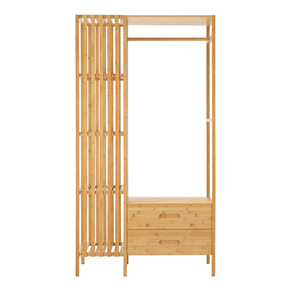 Stojak na ubrania Varanger 185x100x45 cm bambus [en.casa]
