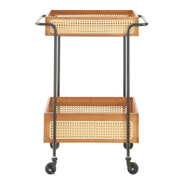 Tervola wózek do serwowania 81x61x39 cm rattan [en.casa]