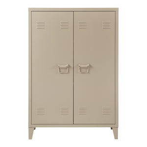 Metalowa szafka Oripää 110x75x33 cm kolor camel [en.casa]